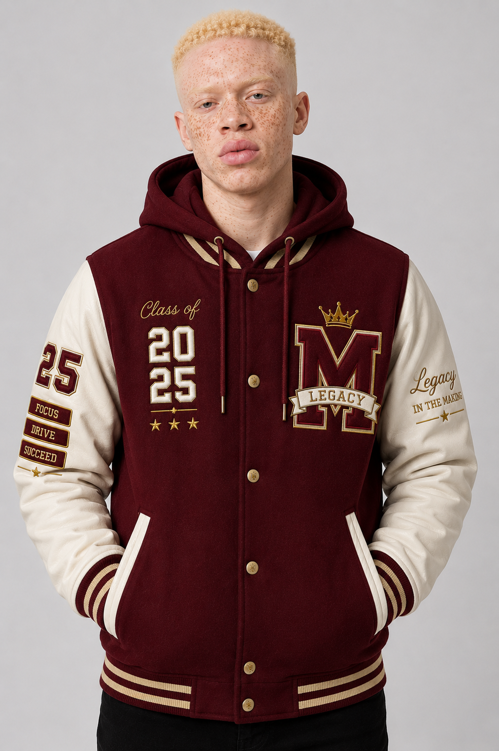 Crimson Hooded Legacy Matric Jacket