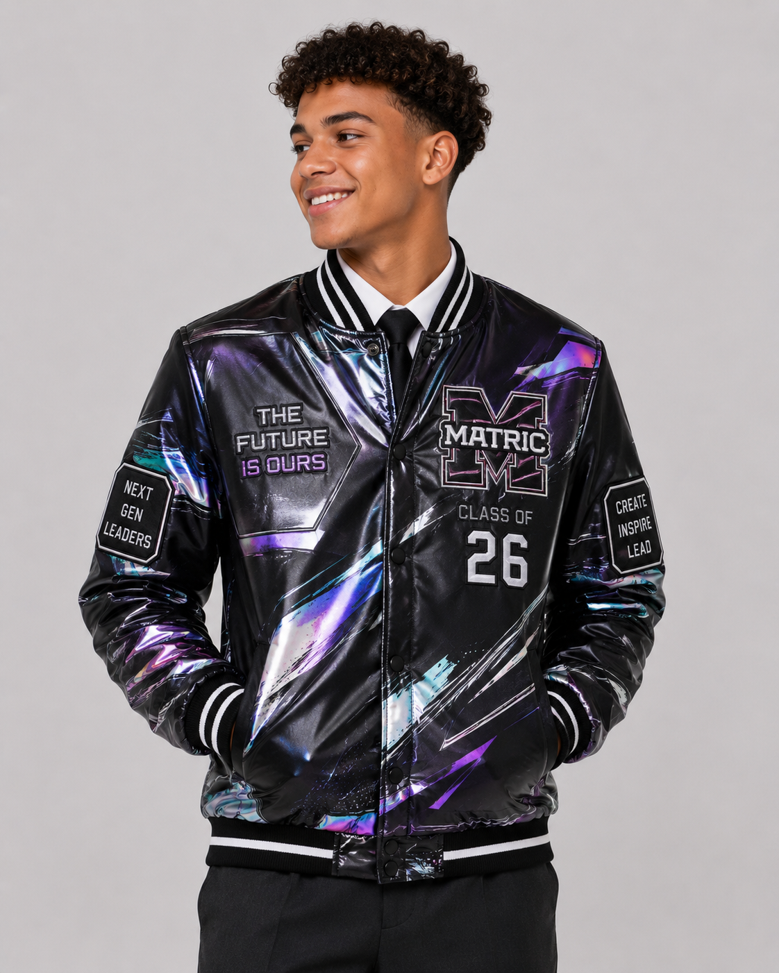 Chrome Effect Matric Jacket