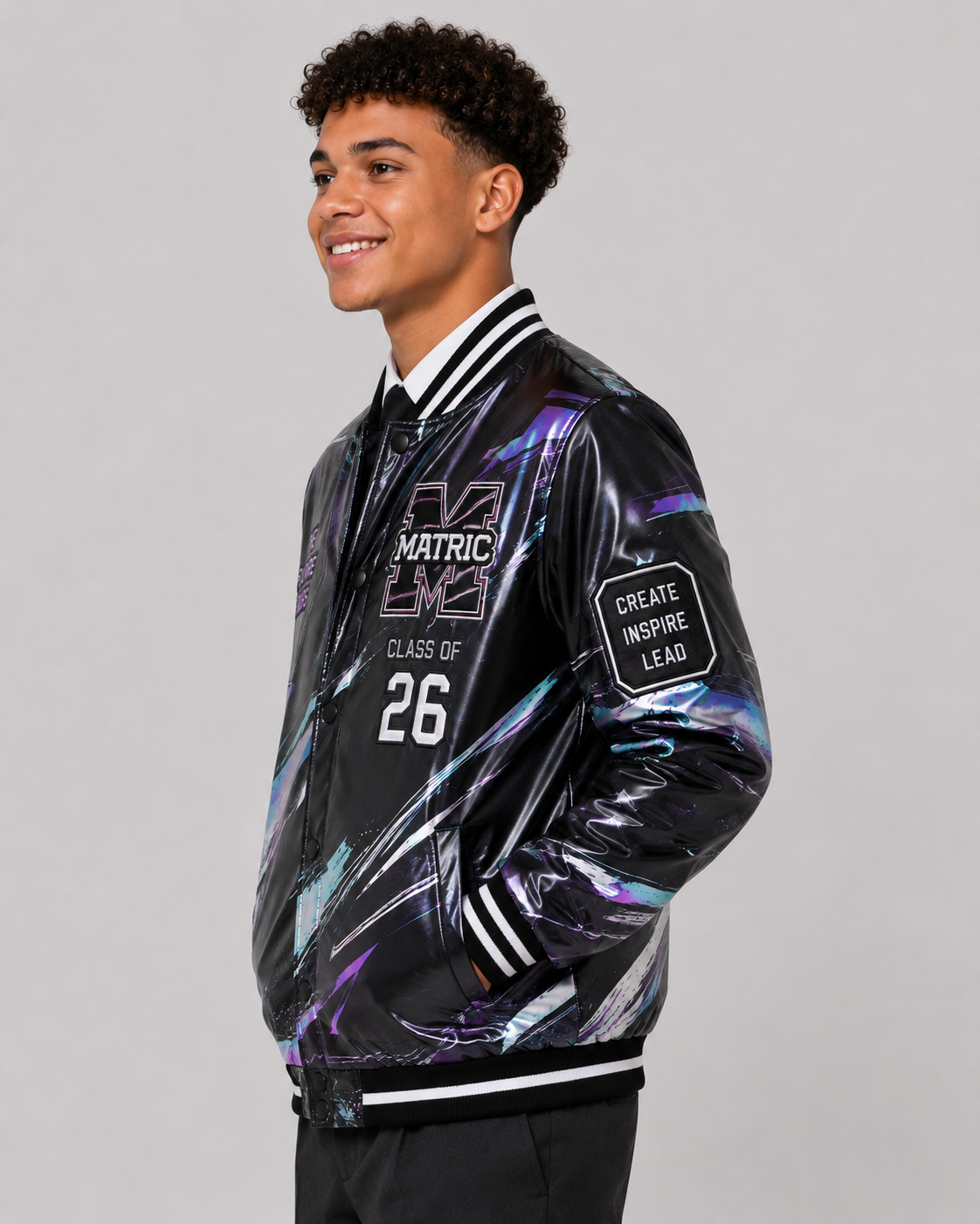 Chrome Effect Matric Jacket
