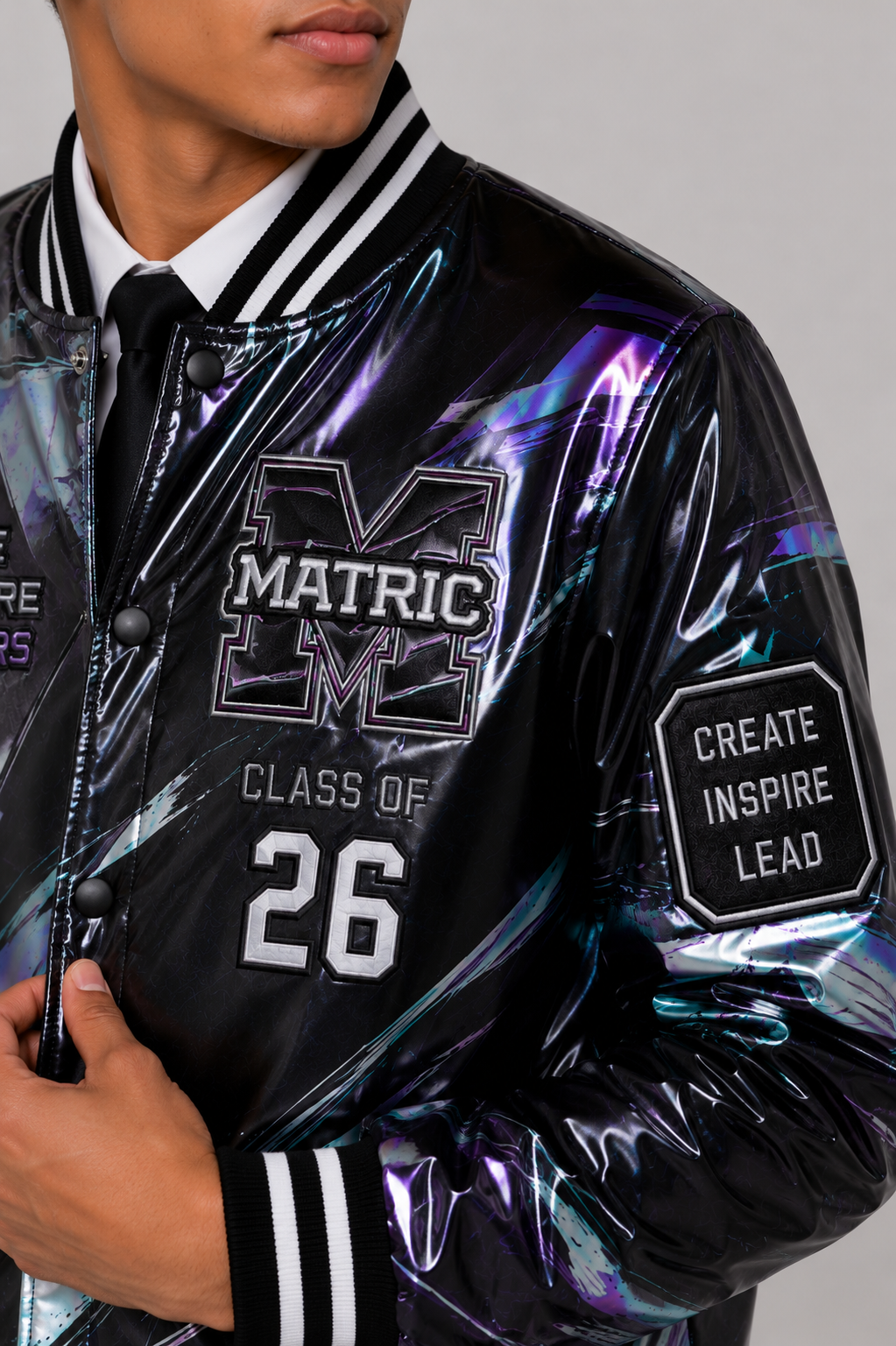 Chrome Effect Matric Jacket