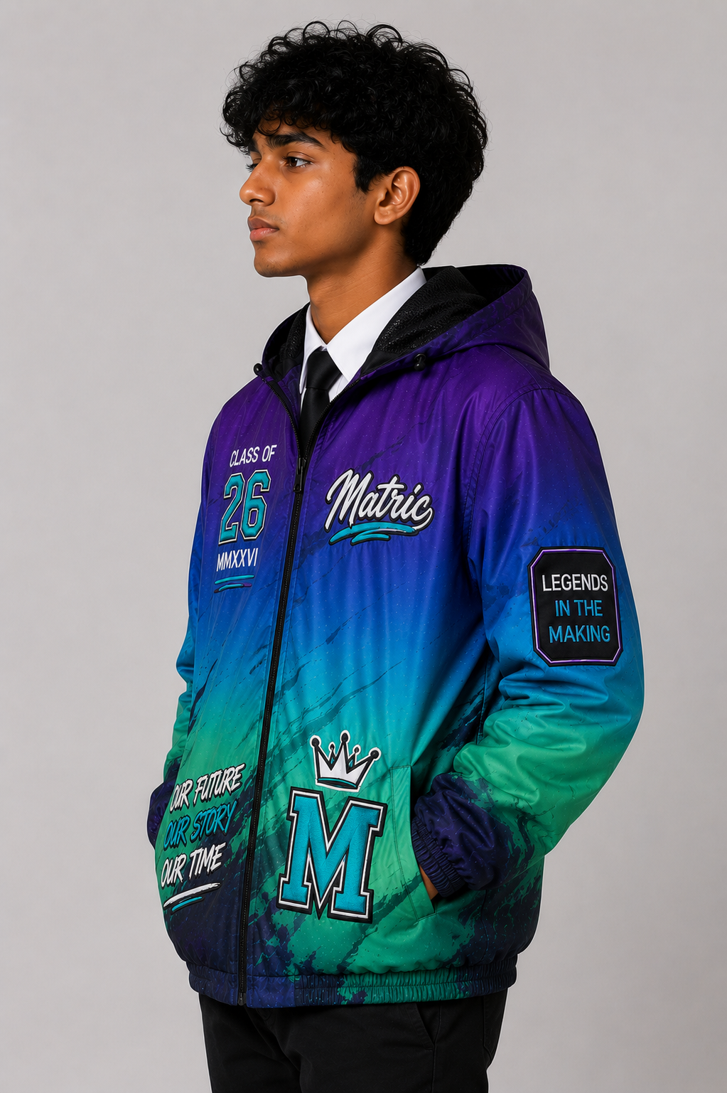 Gradient Windbreaker Matric Jacket