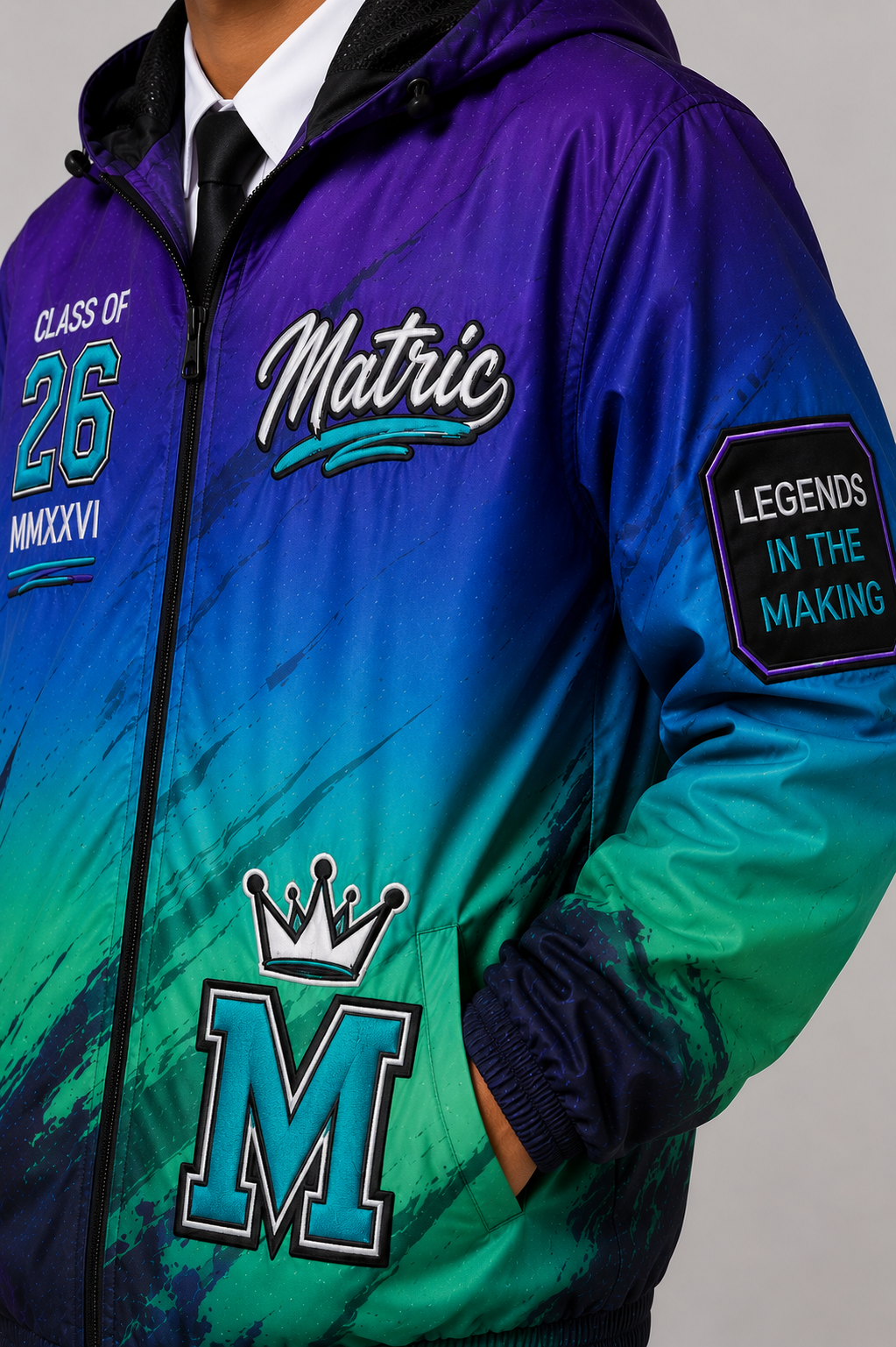 Gradient Windbreaker Matric Jacket