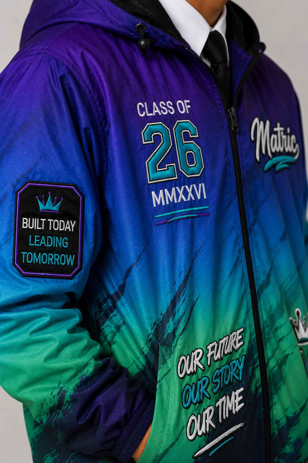 Gradient Windbreaker Matric Jacket