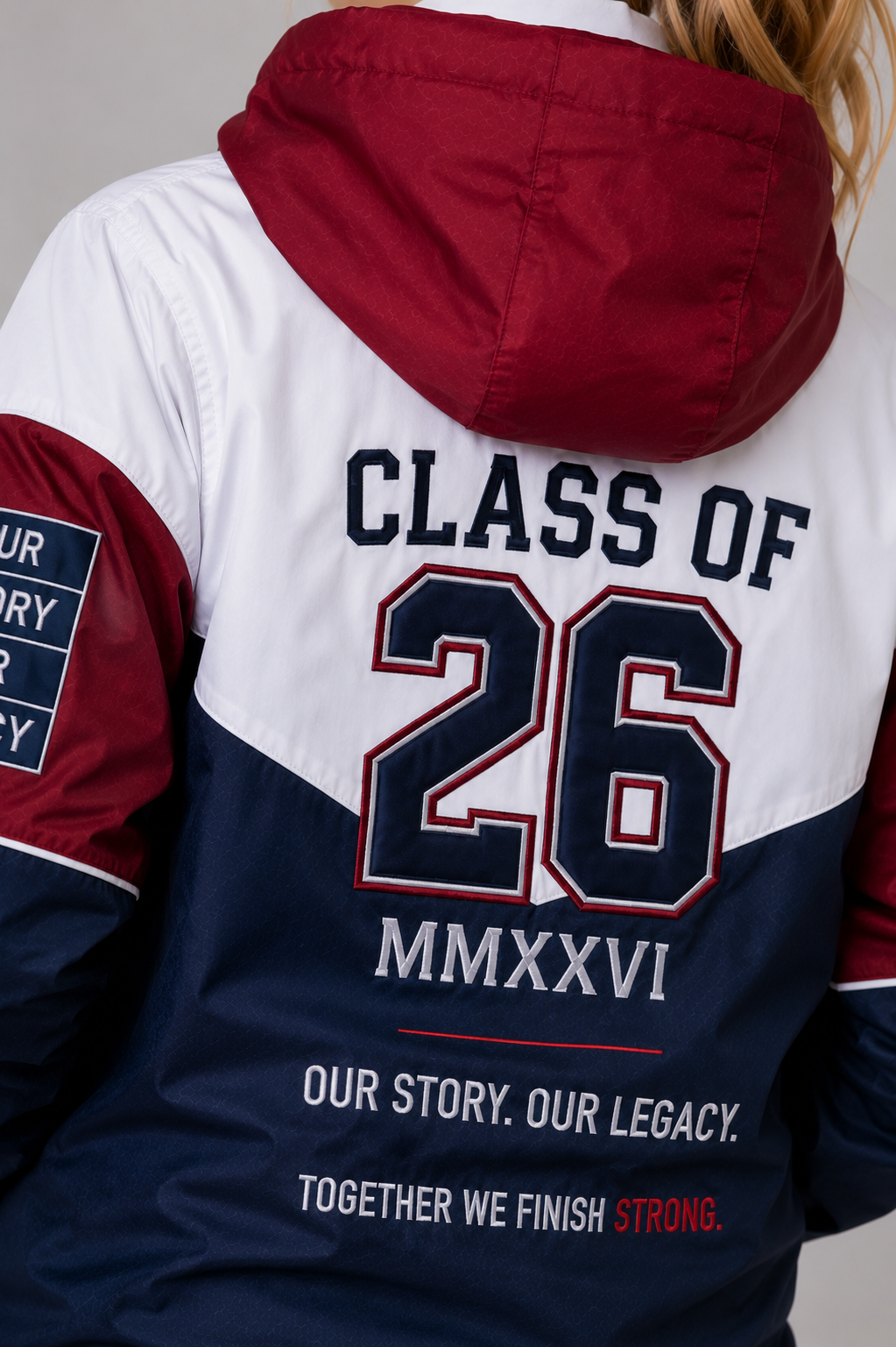 Colour Block Windbreaker Matric Jacket