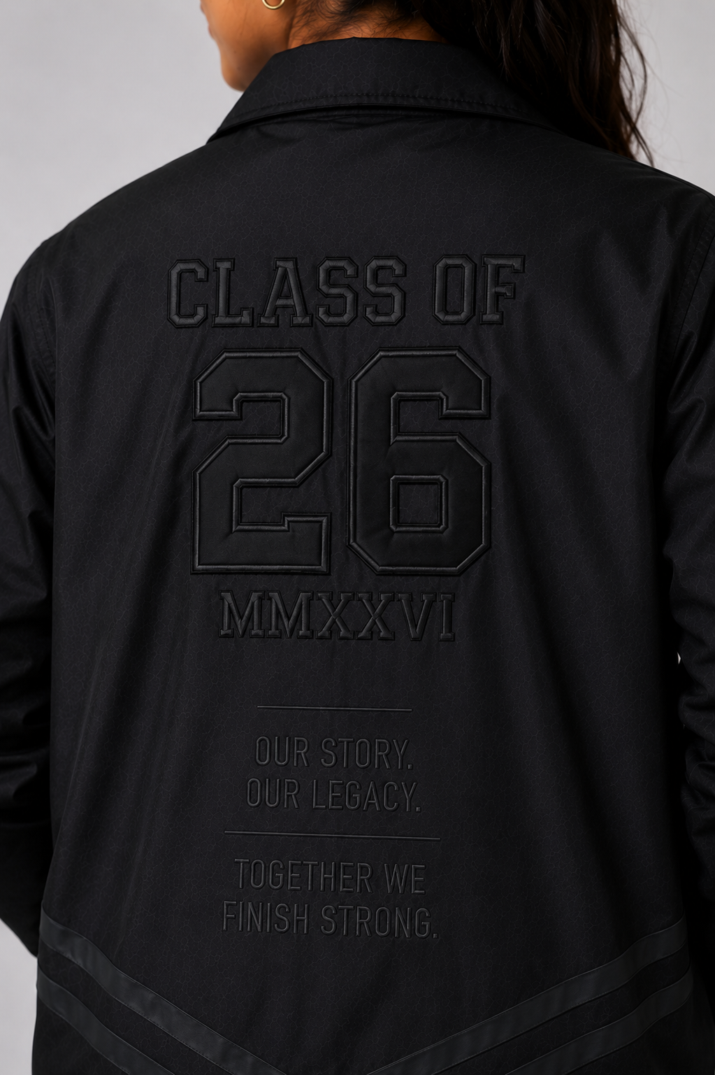 Matte Black Coach Matric Jacket