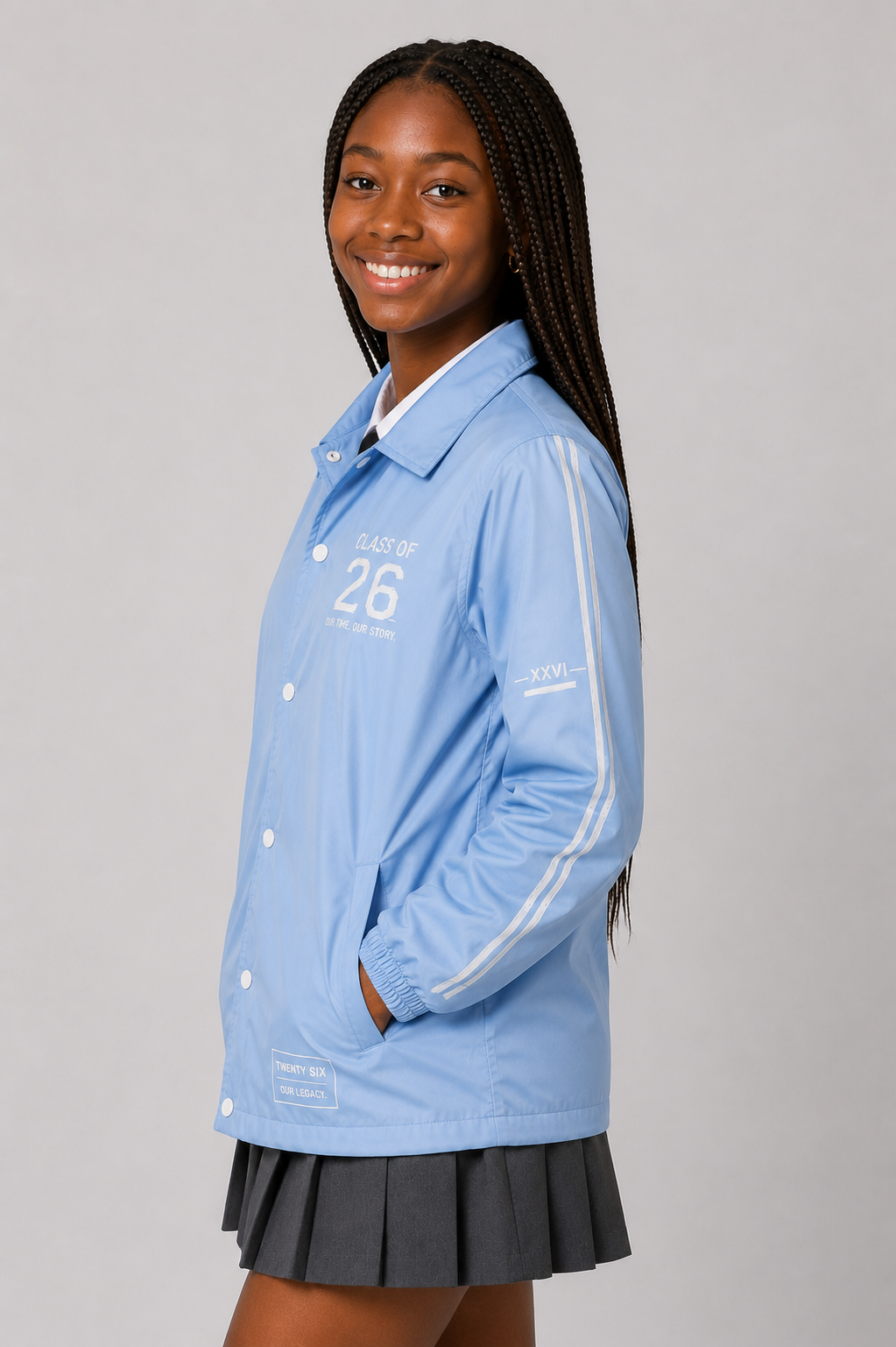 Minimal Coach Print Matric Jacket