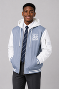 Minimal Monochrome Hoodie Matric Jacket