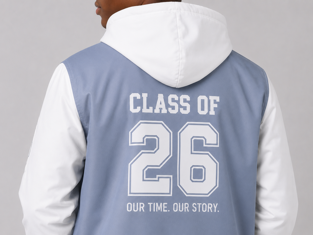 Minimal Monochrome Hoodie Matric Jacket
