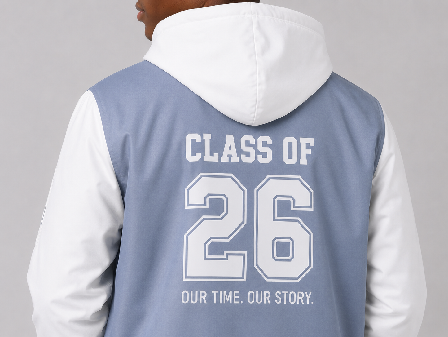 Minimal Monochrome Hoodie Matric Jacket