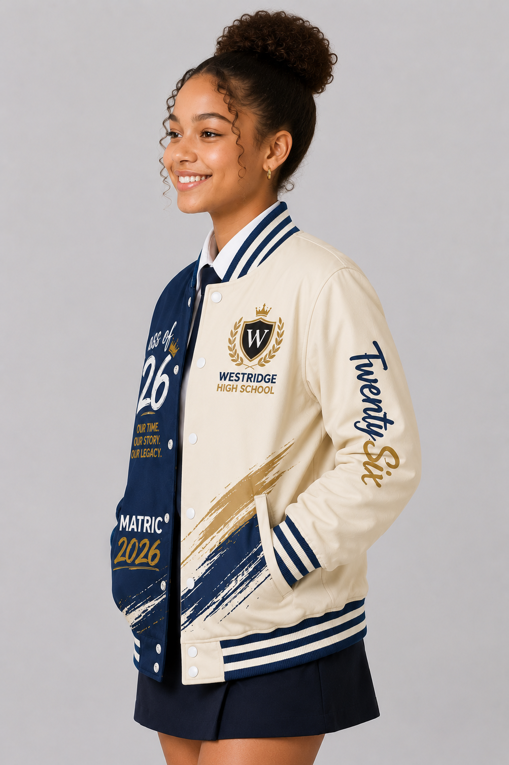 Split Colour Varsity Matric Jacket