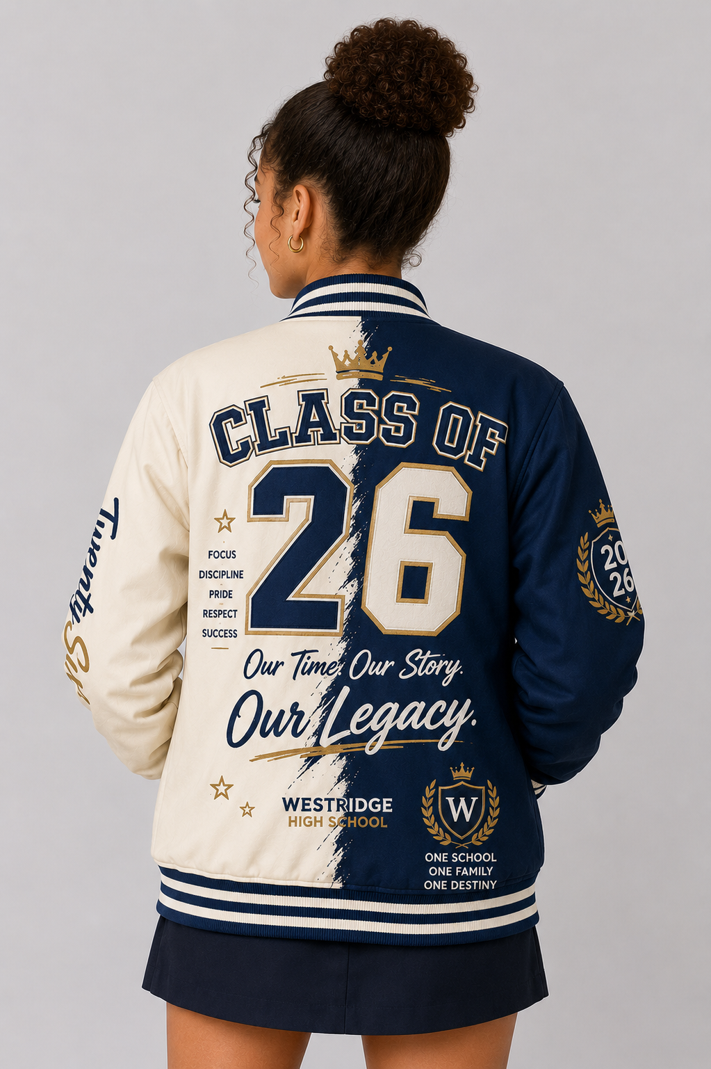 Split Colour Varsity Matric Jacket