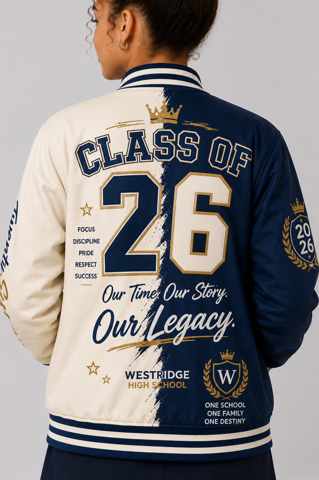 Split Colour Varsity Matric Jacket