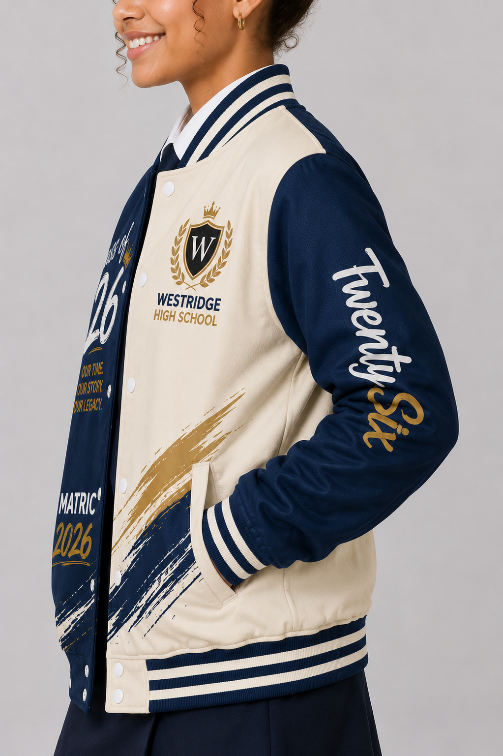 Split Colour Varsity Matric Jacket