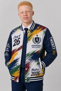 Abstract Print Varsity Matric Jacket