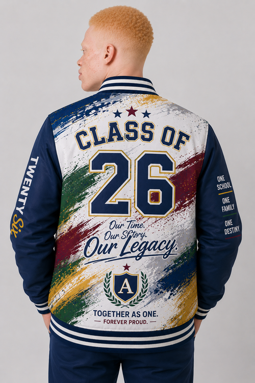 Abstract Print Varsity Matric Jacket